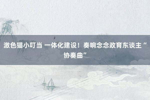 激色猫小叮当 一体化建设！奏响念念政育东谈主“协奏曲”