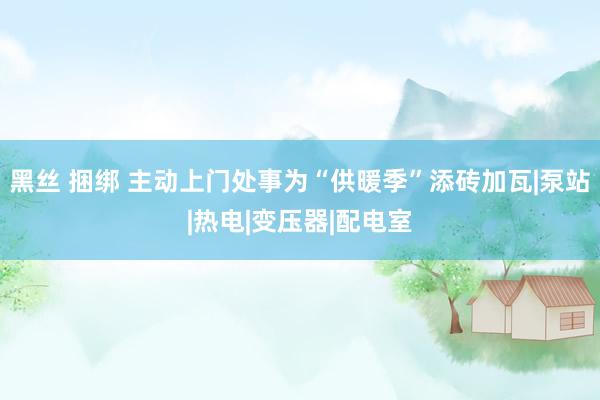 黑丝 捆绑 主动上门处事为“供暖季”添砖加瓦|泵站|热电|变压器|配电室