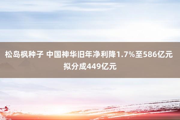 松岛枫种子 中国神华旧年净利降1.7%至586亿元 拟分成449亿元